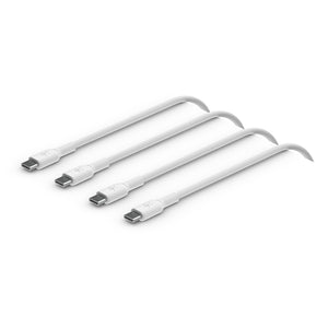 CABLE DE PVC TIPO C, 1M, 2PK, BLANCO