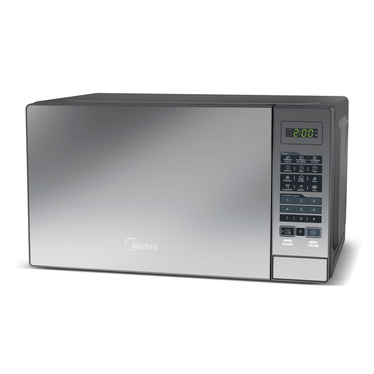 Midea MMDR07S2MG microondas Plata Solo microondas Mostrador 20 L 1050 W, Pantalla incorporada, Botones