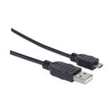 Manhattan Cable para Dispositivos USB Micro-B de Alta Velocidad Cable USB 2.0 USB A Micro-USB B Macho/Macho