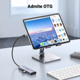Ugreen 15596 base para portátil y replicador de puertos Alámbrico USB 3.2 Gen 1 (3.1 Gen 1) Type-A + Type-C Aluminio