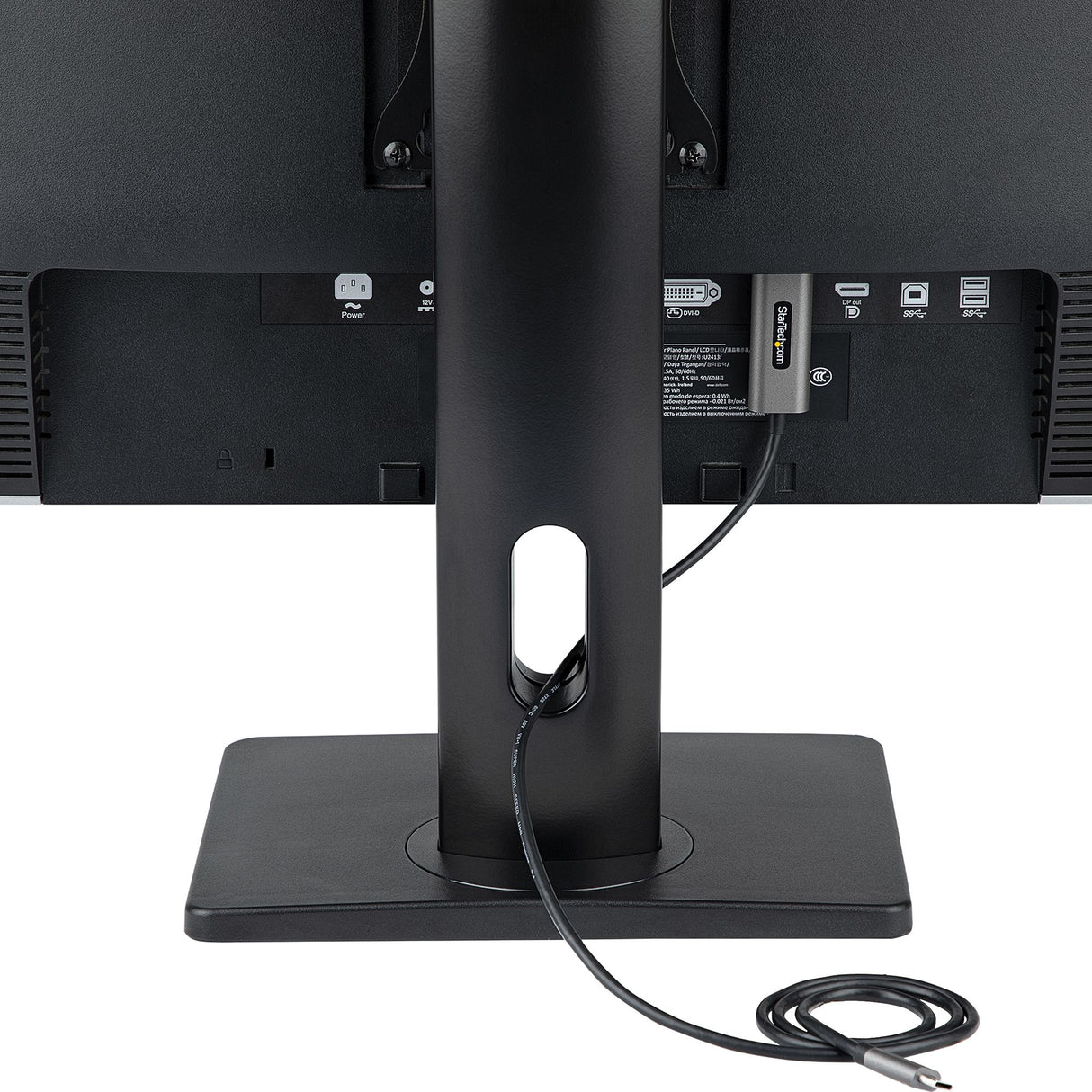 StarTech.com Soporte para un Monitor - Base para Monitor con Ajuste de Altura - para Monitores VESA de hasta 32" (7kg) - Soporte Ergonómico para Escritorio - con Inclinación/Giro/Rotación Monitor Negro