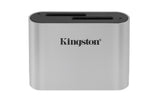 Kingston Technology Lector de tarjetas SDHC/SDXC UHS-II de doble ranura para flujo de trabajo USB 3.2 Gen 1 lector de tarjetas SD, SDHC, SDXC 2 Negro, Plata USB 3.2 Gen 1 (3.1 Gen 1) Type-C