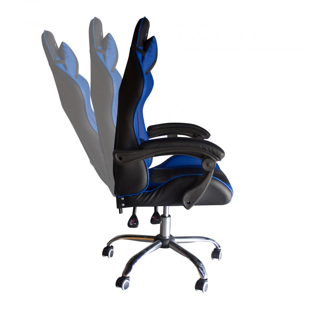 XZEAL XZ05 Silla de juegos para PC Asiento tapizado Negro, Azul, 150 kg, Respaldo tapizado