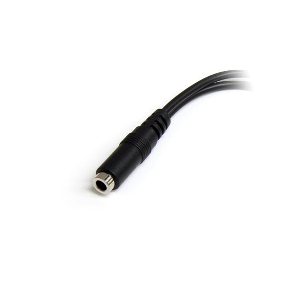 StarTech.com Adaptador Divisor de Auriculares 2x Mini-Jack 3,5mm 3 pines a Mini-Jack 4 pines Cable 0,13 m 3,5mm Macho 2 x 3.5mm