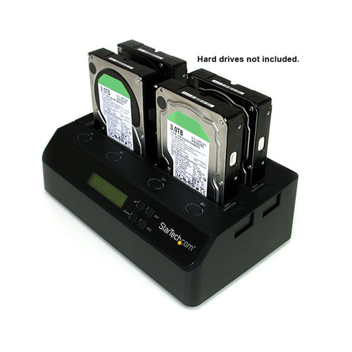 StarTech.com Clonador Borrador Autónomo USB 3.0 / eSATA a SATA de 4 Bahías para Discos Duros y SSDs 1:3 - Docking Statio