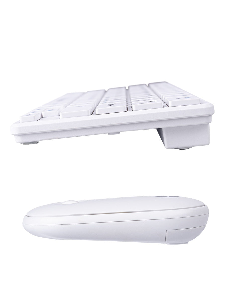 TechZone TZACCBI04 teclado Ratón incluido Hogar RF inalámbrico QWERTY Blanco, Mini