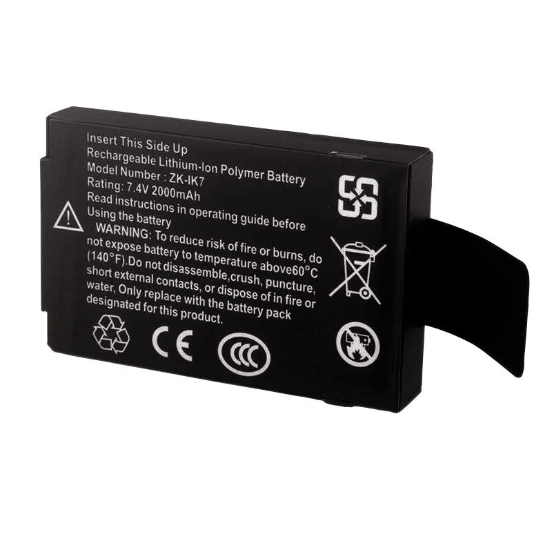 ZKTeco ZK-IK7 batería recargable industrial Polímero de litio 2000 mAh 7.4 V, Negro