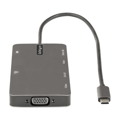 StarTech.com Adaptador Multipuertos USB C - Docking Station de Viajes HDMI 4K 30Hz o VGA - Hub Ladrón USB 3.0 de 5Gbps (