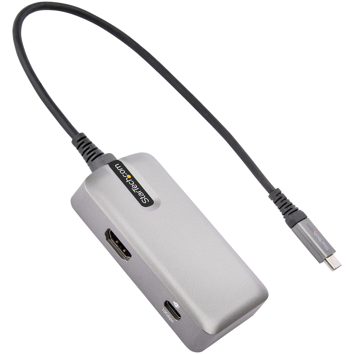StarTech.com Adaptador Multipuertos USB C - USB-C a HDMI 2.0 4K 60Hz, PD con Paso de 100W - Hub USB de 3 Puertos de 10Gbps - Mini Docking Station USB Tipo C Portátil - Cable de 25cm Laptop Alámbrico USB 3.2 Gen 2 (3.1 Gen 2) Type-C 1 2