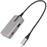 StarTech.com Adaptador Multipuertos USB C - USB-C a HDMI 2.0 4K 60Hz, PD con Paso de 100W - Hub USB de 3 Puertos de 10Gbps - Mini Docking Station USB Tipo C Portátil - Cable de 25cm Laptop Alámbrico USB 3.2 Gen 2 (3.1 Gen 2) Type-C 1 2