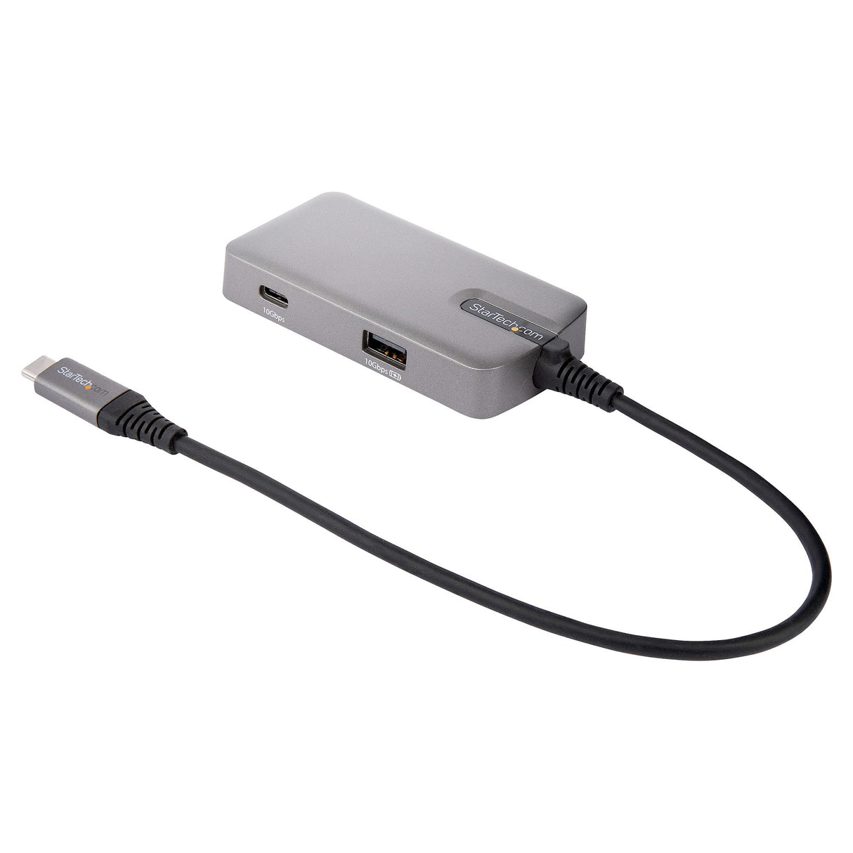 StarTech.com Adaptador Multipuertos USB C - USB-C a HDMI 2.0 4K 60Hz, PD con Paso de 100W - Hub USB de 3 Puertos de 10Gbps - Mini Docking Station USB Tipo C Portátil - Cable de 25cm Laptop Alámbrico USB 3.2 Gen 2 (3.1 Gen 2) Type-C 1 2