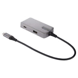 StarTech.com Adaptador Multipuertos USB C - USB-C a HDMI 2.0 4K 60Hz, PD con Paso de 100W - Hub USB de 3 Puertos de 10Gbps - Mini Docking Station USB Tipo C Portátil - Cable de 25cm Laptop Alámbrico USB 3.2 Gen 2 (3.1 Gen 2) Type-C 1 2