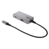 StarTech.com Adaptador Multipuertos USB C - USB-C a HDMI 2.0 4K 60Hz, PD con Paso de 100W - Hub USB de 3 Puertos de 10Gbps - Mini Docking Station USB Tipo C Portátil - Cable de 25cm Laptop Alámbrico USB 3.2 Gen 2 (3.1 Gen 2) Type-C 1 2