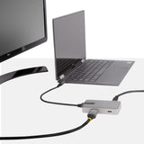 StarTech.com Adaptador Multipuertos USB C - USB-C a HDMI 2.0 4K 60Hz, PD con Paso de 100W - Hub USB de 3 Puertos de 10Gbps - Mini Docking Station USB Tipo C Portátil - Cable de 25cm Laptop Alámbrico USB 3.2 Gen 2 (3.1 Gen 2) Type-C 1 2