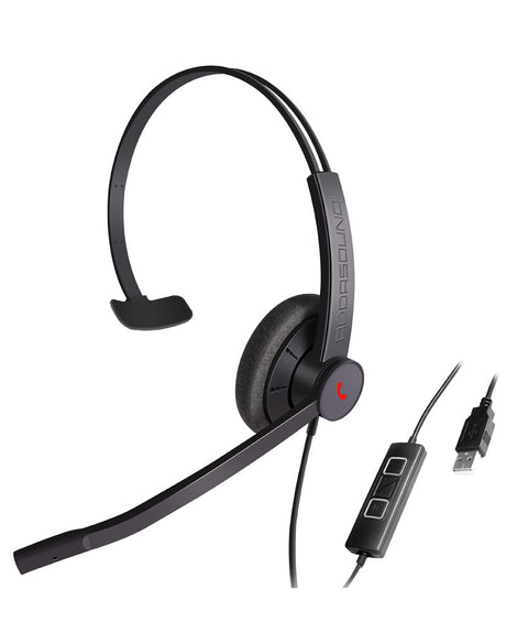 EPIC 301, Diadema UC, control llamada, mute y vol, conexión por USB (Monoaural)