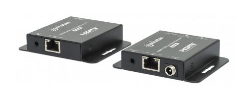 Manhattan Kit extensor HDMI 4K por Ethernet, extiende 4K@30 Hz hasta 40 m o 1080p@60 Hz hasta 70 m mediante cable Cat6, transmisor y receptor, aliment