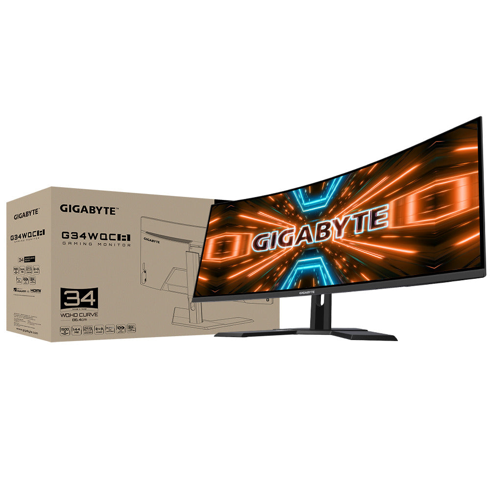 GIGABYTE G34WQC A Monitor 86,4 cm (34") 3440 x 1440 Pixeles UltraWide Quad HD Edge LED Negro