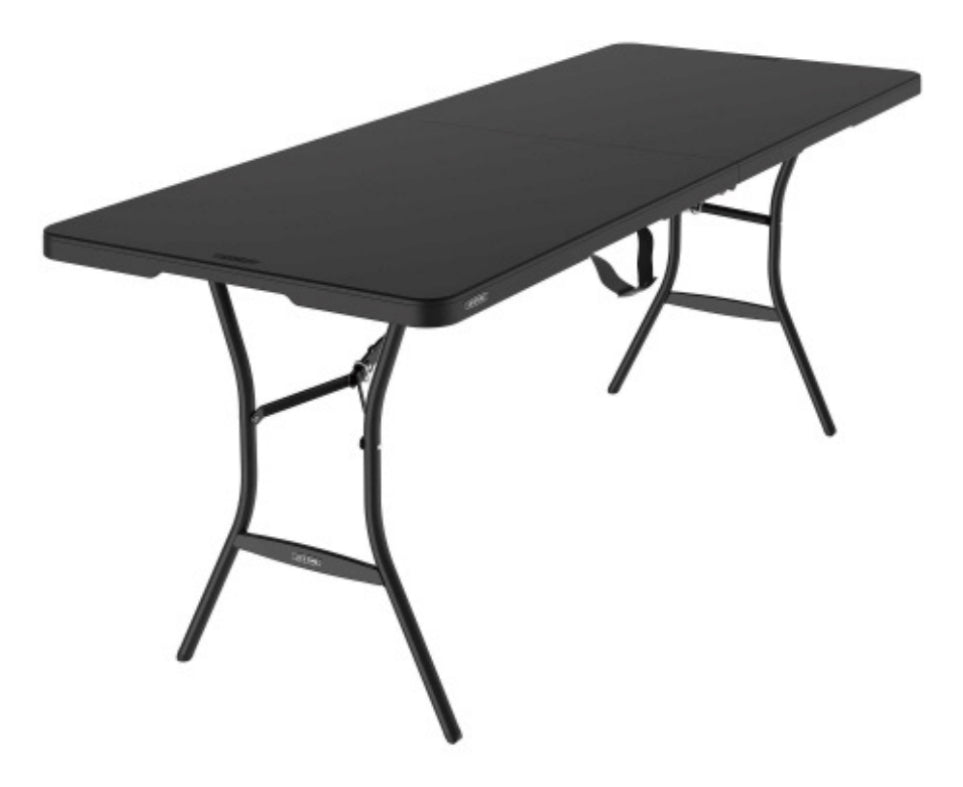 MESA PLEGABLE LIFETIME 183.8 CM X 69.9 CM NEGRA 80593