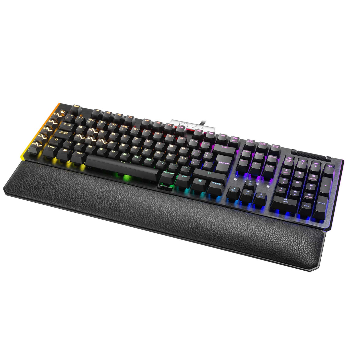 EVGA 812-W1-20SP-K2 teclado Juego USB QWERTY Inglés Negro, Gris, Alámbrico, Interruptor de llave optomecánica, LED RGB