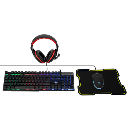 Yeyian YKH-20708 teclado Ratón incluido Juego USB Español Negro, Alámbrico, Interruptor de membrana, LED
