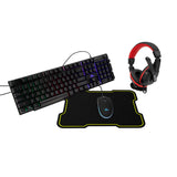 Yeyian YKH-20708 teclado Ratón incluido Juego USB Español Negro, Alámbrico, Interruptor de membrana, LED
