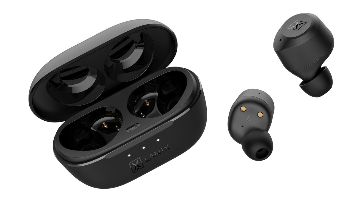 Audífonos Lanix LXW1 Inalámbricos Bluetooth 5.0 Touch Color Negro
