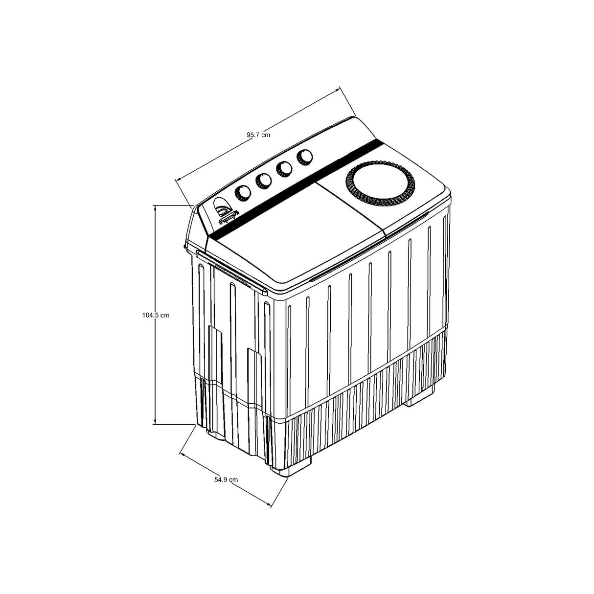Acros ALD1945JE lavadora Carga superior 19 kg Blanco