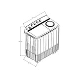 Acros ALD1945JE lavadora Carga superior 19 kg Blanco