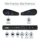 StarTech.com Docking Station USB 3.0 de 2 Monitores para Portátil - HDMI/DVI/VGA - Hub Ladrón 3x USB-A - GbE - Audio - Replicador de Puertos Universal USB-A - Win/macOS/ChromeOS - TAA Laptop Alámbrico USB 3.2 Gen 1 (3.1 Gen 1) Type-B 3 1