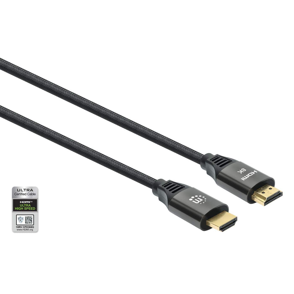 Manhattan Cable HDMI 8K@60 Hz con Ethernet, 3 m, certificado, apto para TODOS los usos 8K, 4K y 1080p/HD (ideal para act