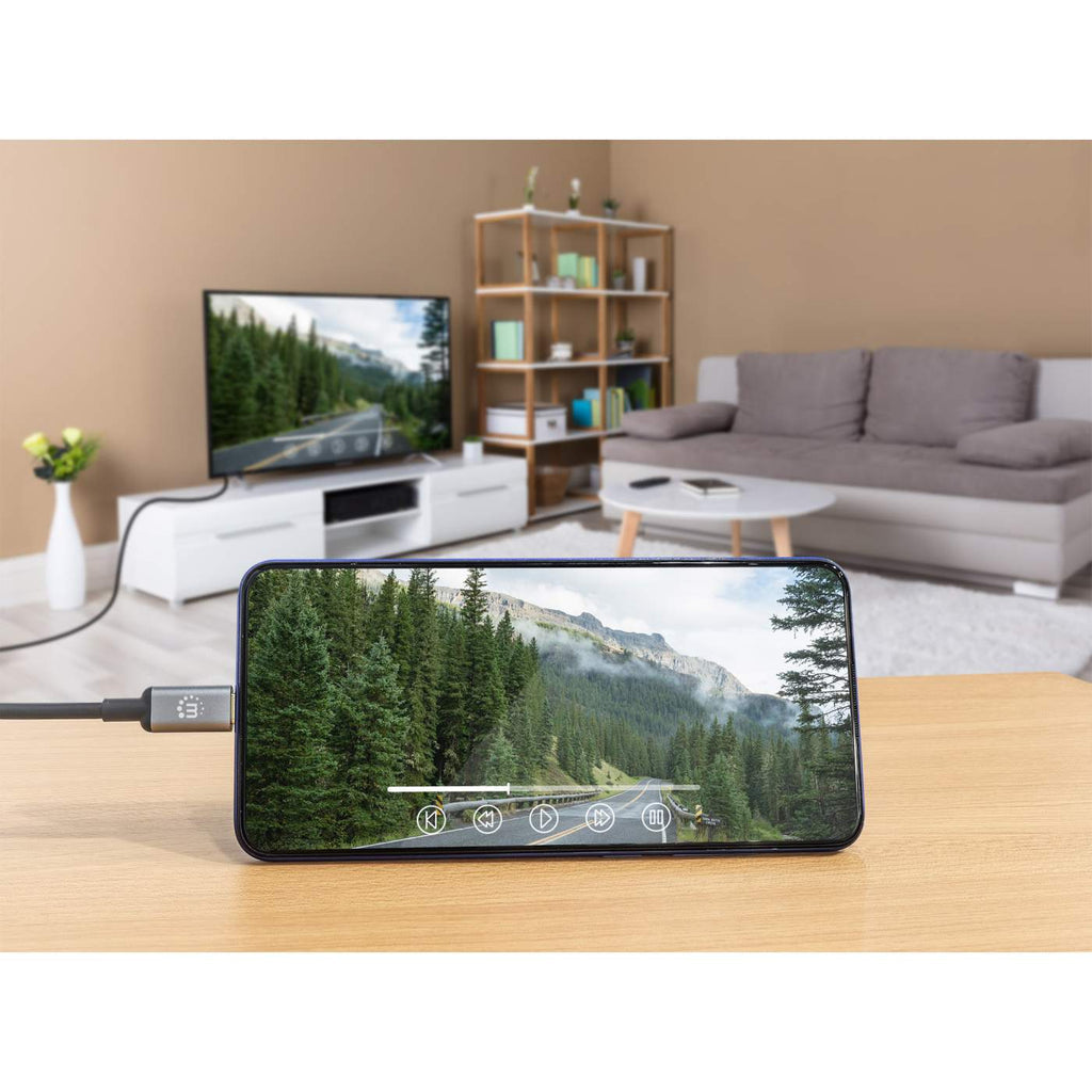Manhattan Cable USB C a HDMI V3.1 2 Mts 4K, Macho a Macho