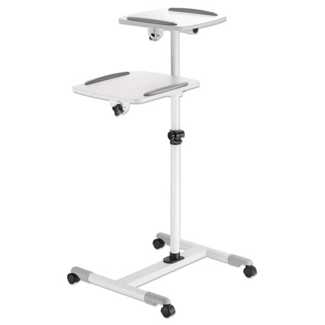 Manhattan Soporte de carrito para proyectores y laptops muebles y soportes para dispositivos multimedia Gris, Blanco Portátil/Proyector Carro multimedia 10 kg