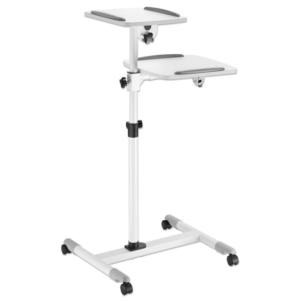 Manhattan Soporte de carrito para proyectores y laptops muebles y soportes para dispositivos multimedia Gris, Blanco Portátil/Proyector Carro multimedia 10 kg