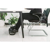 Manhattan Reposapiés ergonómico con balanceo soportes para el apoyo de pies Plástico Negro 10 kg 502 mm