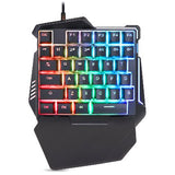 Brobotix Teclado Gamer Alámbrico USB, RGB, One Hand, Modelo 567892
