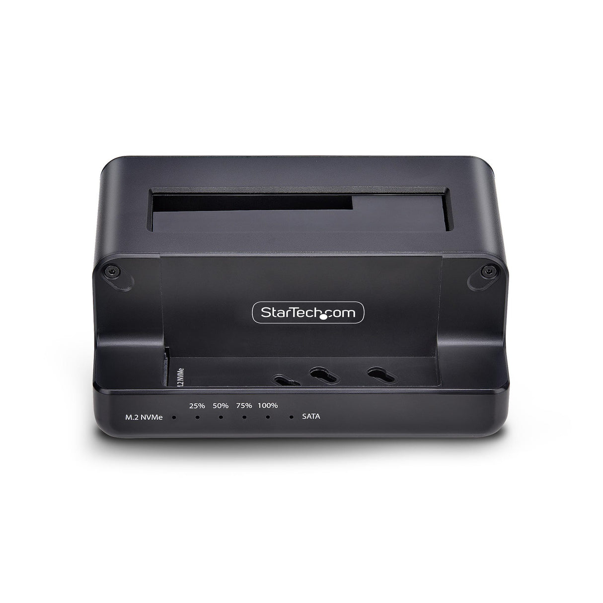 StarTech.com Clonador NVMe M.2 a SATA de 2.5/3.5 - Dock Duplicador Autónomo de 2 Bahías para SSD - Bidireccional NVMe a