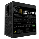 GIGABYTE GP-UD750GM unidad de fuente de alimentación 750 W 20+4 pin ATX ATX Negro, 100 - 240 V, Activo, 105 W