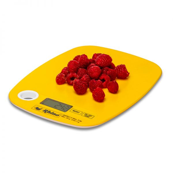 RHINO BAREC-5 báscula de cocina Amarillo Báscula electrónica de cocina, ABS sintéticos, Plástico