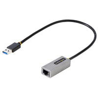 StarTech.com Adaptador USB 3.0 a Ethernet Gigabit de 10/100/1000 para Portátiles - con Cable Incorporado de 30cm - Adaptador USB a RJ45 - Adaptador Externo de Red LAN - sin Controladores tarjetas de red Alámbrico USB Ethernet 1