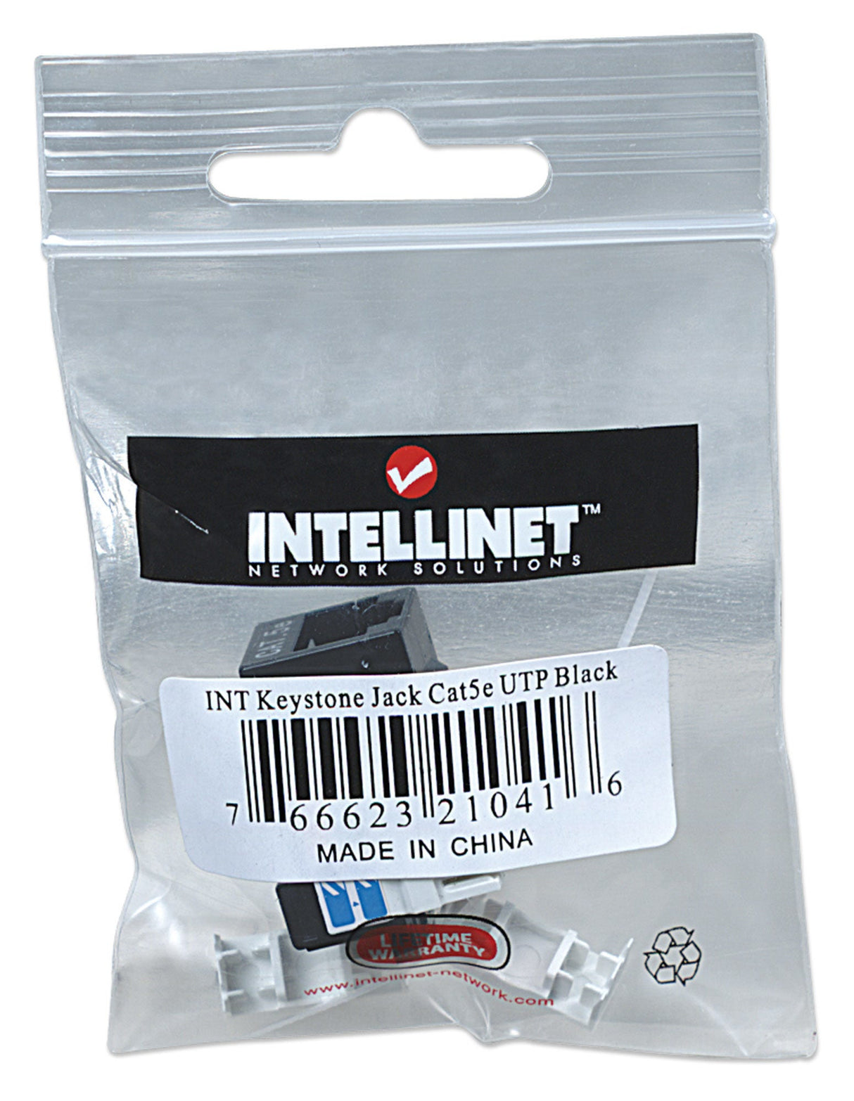 Intellinet 210416 módulos de conectores de red Plano Negro RJ-45 Hembra
