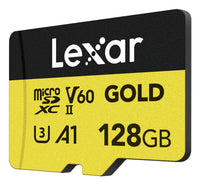 Lexar Professional GOLD 128 GB MicroSDXC UHS-II, 280 MB/s, 100 MB/s, Class 3 (U3)