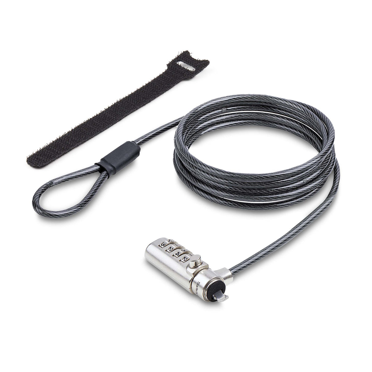 StarTech.com Cable de Seguridad Delgado de Portátil Compatible con K-Slot de 1,5m - Cable Antirrobo para Portátil con Ca