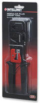 Intellinet Herramienta de Crimpeo para Plug Modular crimpadoras 440 g Herramienta para prensar RJ-11, RJ-12, RJ-45 Negro, Rojo