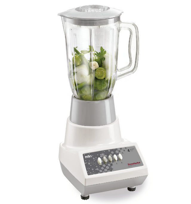 MAN LPP-5041 licuadora 1.5 L Batidora de mesa 550 W Gris, Blanco, Función de pulso, Picahielos