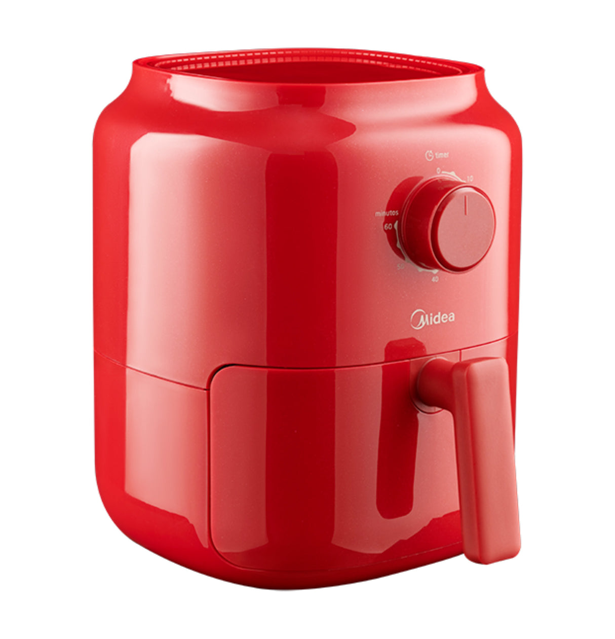 Midea MAF35C2MR freidora Sencillo 3 L Independiente 1325 W Rojo, 200 °C, 60 min, Giratorio