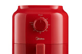 Midea MAF35C2MR freidora Sencillo 3 L Independiente 1325 W Rojo, 200 °C, 60 min, Giratorio