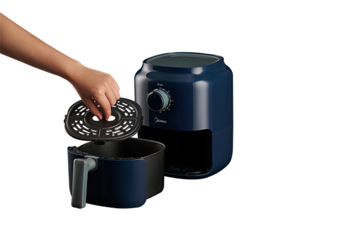 Midea MAF35C2MY freidora Sencillo 3 L Independiente 1325 W Azul, 200 °C, 60 min, Giratorio