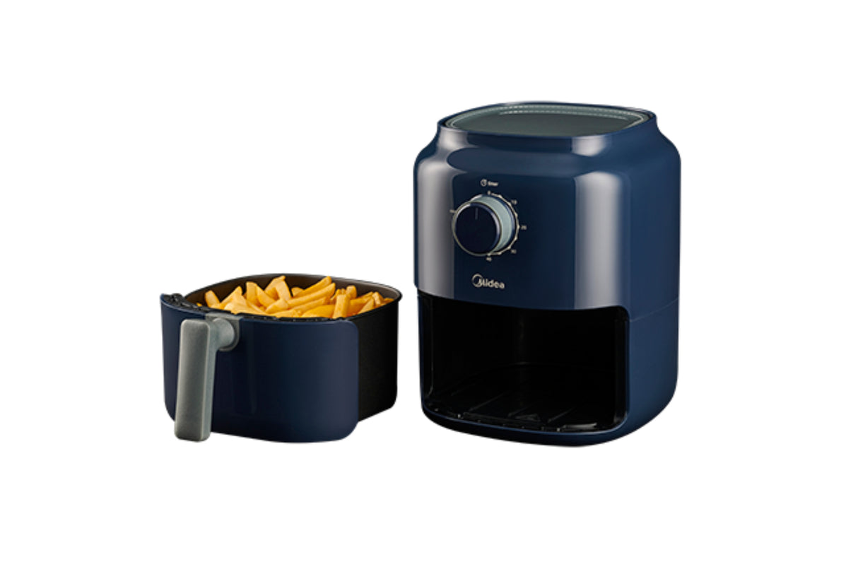Midea MAF35C2MY freidora Sencillo 3 L Independiente 1325 W Azul, 200 °C, 60 min, Giratorio