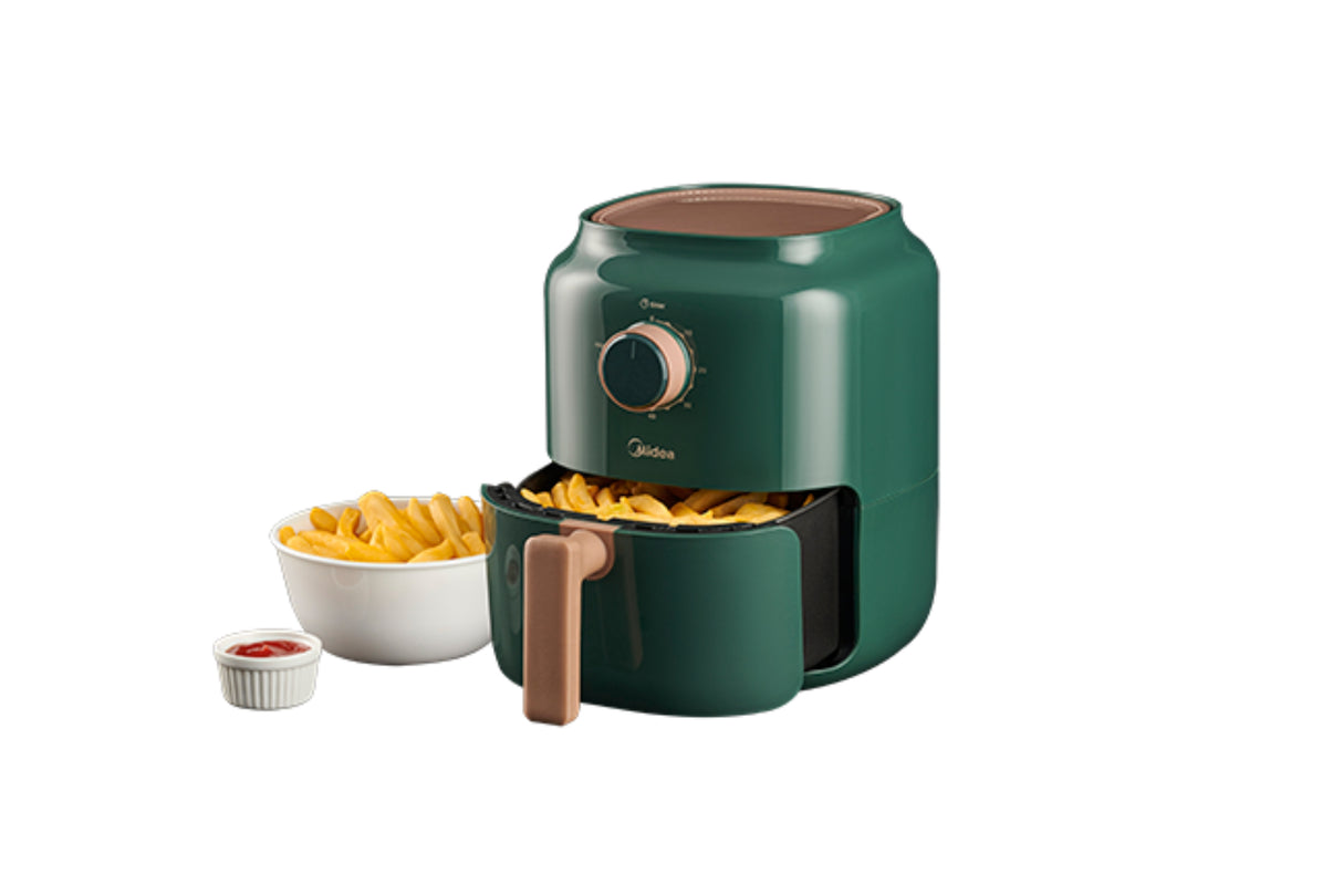 Midea MAF35C2MG freidora Sencillo 3 L Independiente 1325 W Verde, 200 °C, 60 min, Giratorio