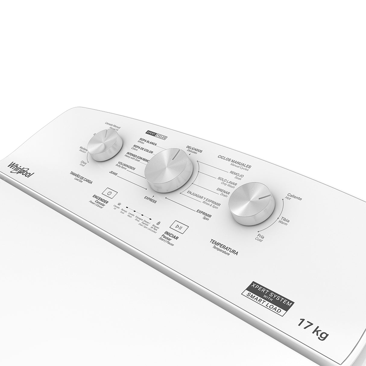 Whirlpool 8MWTW1713MJQ lavadora Carga superior 17 kg 770 RPM Blanco